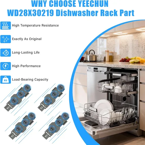 Vista 7 de Estante superior para lavavajillas WD28X30219 mejorado -SS304 compatible con piezas de repuesto para lavavajillas General Electric GE Hotpoint