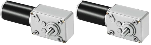 Vista 9 de DC 12V 60RPM 15.4 lbs.cm 0.315 in doble eje motor de engranaje helicoidal reversible con cable, motor de reducción de alta velocidad de par, motor