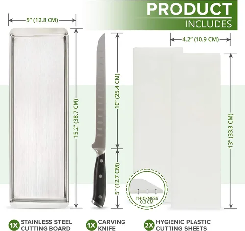 Vista 3 de Kit avanzado de rebanadora de carne seca de ternera, rebanadas uniformes 100% de precisión garantizadas, grosor ajustable, apto para lavavajillas