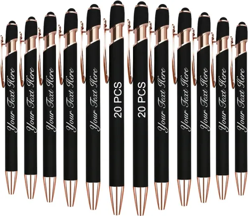 Vista 15 de 10 bolígrafos personalizados con nombre y texto para mujeres y hombres, bolígrafos personalizados con grabado gratis, regalos para negocios