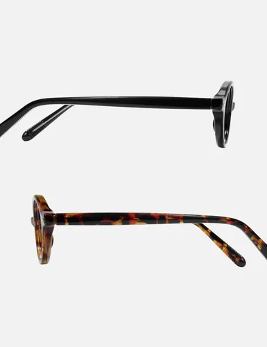 Vista 5 de Slocyclub Paquete de 2 lentes ovalados con bloqueo de luz azul para mujeres y hombres, pequeños de los años 90, marco ovalado retro de los años 90
