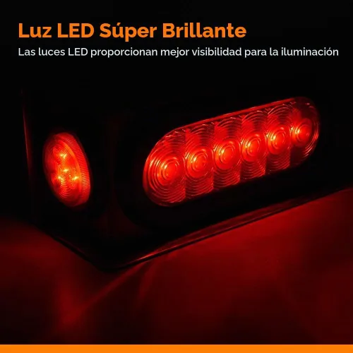 Vista 4 de G-PLUS Kit de caja de acero para remolque LED, compatible con remolque/camión con luz trasera ovalada de 6 pulgadas y lámpara de marcador de 2