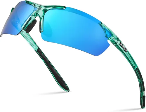 Vista 26 de Lentes de sol polarizados deportivos para hombres y mujeres, con diseño envolvente, UV400, para correr, béisbol, sóftbol, ciclismo, conducción