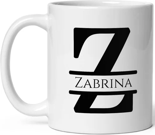 Vista 12 de Taza de café personalizada con monograma, letra inicial A personalizada para mujeres, hombres, niñas, niños, papás, mamás amigos, taza de café