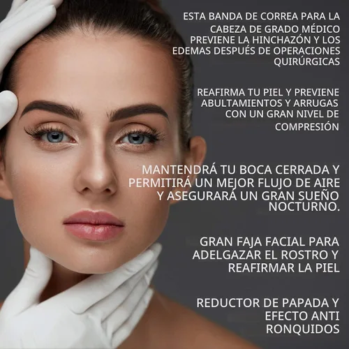 Vista 5 de IKIDO Venda de compresión para cuello y barbilla poscirugía para mujer, más delgada para la cara Beige