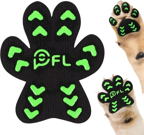 Vista 8 de Protección antideslizante para patas de perro para perros mayores, almohadillas para patas de perro con tracción, almohadillas autoadhesivas Negro