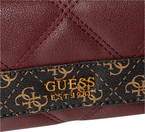 Vista 3 de GUESS Katey Cartera de mano múltiple, borgoña Multi, talla única