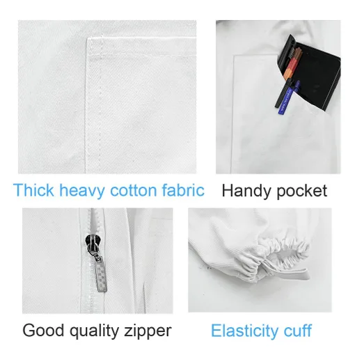 Vista 5 de Luwint Trajes de apicultura ventilados de cuerpo completo para niños, traje de apicultor de abeja a prueba de picaduras con guantes protectores