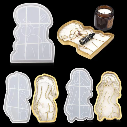 Vista 9 de Rolin Roly 2 moldes de resina para posavasos, molde de silicona, molde en forma de corazón, hipopótamo, moldes epoxi para fundición, portavelas