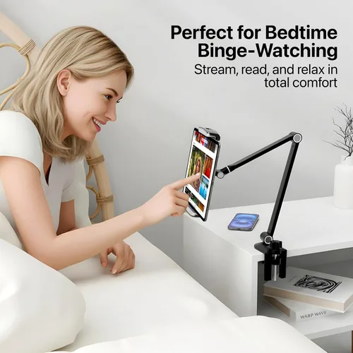 Vista 10 de Soporte para iPad, soporte para tablet giratorio de 360°, soporte