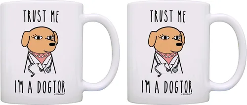 Vista 9 de ThisWear Trust Me I'm a Dogtor - Taza de café macho de 15 onzas, 1 paquete 15oz - Masculino