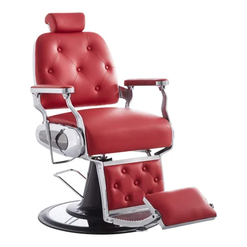 Vista 3 de Dir Silla de peluquería, sillas de peluquería resistentes color rojo Titan