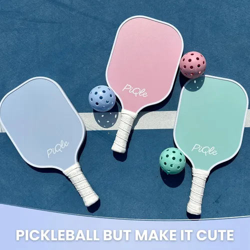 Vista 6 de Lindas bolas de pickleball rosadas, paquete de 3, bolas de pickleball de 40 agujeros para exteriores