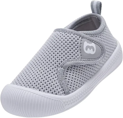 Vista 7 de BMCiTYBM Zapatos de bebé para niños y niñas, zapatos para caminar para niños pequeños, zapatos ligeros antideslizantes para 6, 9, 12, 18, 24 meses