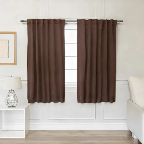 Vista 62 de Best Home Fashion Paneles de cortinas opacas de alta calidad, con aislamiento térmico sólido, cortinas opacas para tratamiento de ventanas
