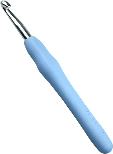 Vista 15 de Mdoker Tamaño B/1 (0.079 in), ganchos de ganchillo extra largos para manos artríticas, mango ergonómico suave para principiantes y amantes