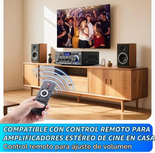 Vista 7 de Amplificador estéreo AK45 Pro Receptores de audio para el hogar, potencia nominal 50W x2, máx. 800W, receptor de audio estéreo de 2.0 canales