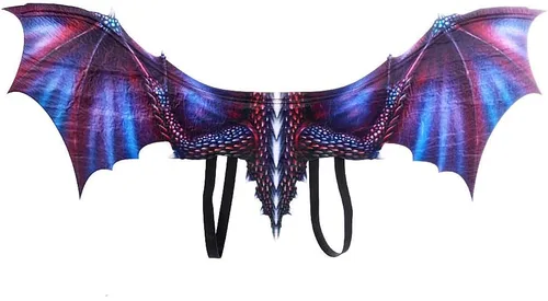 Vista 22 de Himine Alas de dragón no tejidas para adultos Cosplay Props