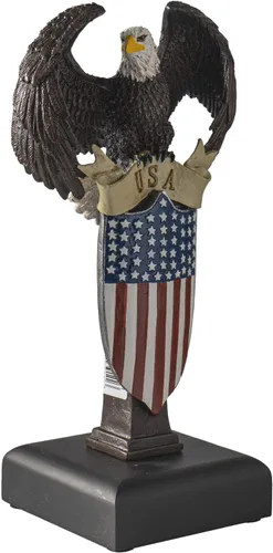 Vista 2 de Pacific Giftware Patriot Eagle Shield - Estatua de grifo de cerveza con mango de estatua deportiva