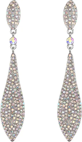 Vista 11 de EVER FAITH Pendientes colgantes de cristal austriaco para boda y baile de graduación, joyería con doble gota de agua para fiestas nupciales con 1