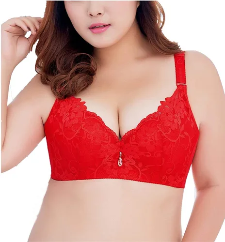 Vista 7 de ToVii Push Up Bras for Women Plus Size Floral Lace Underwire Bra 36C D DD-46C D DD