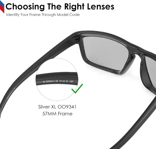 Vista 2 de BLAZERBUCK Lentes de repuesto para gafas de sol Oakley Sliver XL OO9341