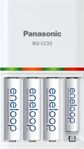 Vista 6 de Eneloop Panasonic - Baterías recargables AAA (paquete de 12) y cargador rápido avanzado