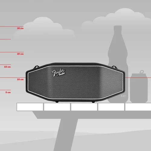 Vista 2 de Fender x Teufel ROCKSTER CROSS Altavoz Bluetooth Inalámbrico Portátil – Resistente, Impermeable, 16 Horas de Batería, Potente Sonido Estéreo