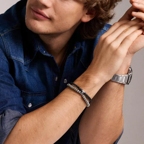 Vista 49 de Fossil para Hombre Wellness pulsera de abalorio