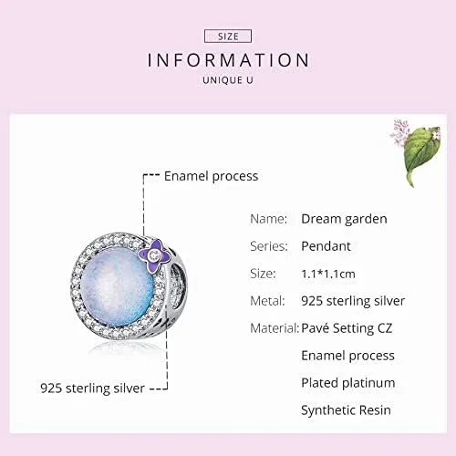 Vista 6 de 925 Sterling Silver Bead Charms for Jewelry Bracelets Exquisite Statement Charm for Necklaces for Women and Teen Girls Holiday Christmas Gifts