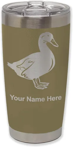 Vista 35 de LaserGram Vaso aislado al vacío de 20 onzas, pato, grabado personalizado incluido (negro) Engraved Gift for Duck Hunters, Vacuum Insulated