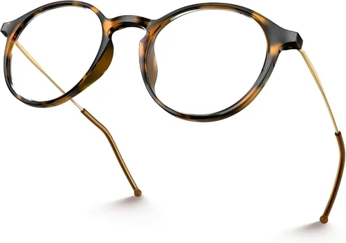 Vista 11 de VISOONE Round Lightweight Blue Light Blocking Glasses Women Men Fashion Cute Thin Eyewear Niko