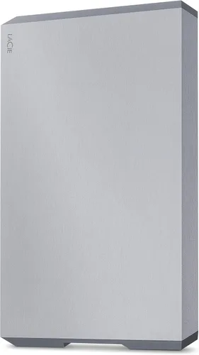 Vista 12 de LaCie Mobile Drive, disco duro externo portátil de 5TB - Plata Lunar, USB-C 3.2, para PC y Mac, reciclado post-consumo, con Adobe All Apps Plan