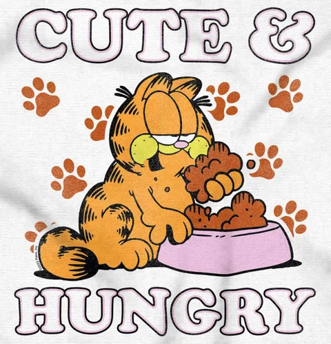 Vista 2 de Brisco Brands Garfield - Body de bebé lindo y hambriento de dibujos animados para niñas