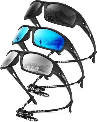 Vista 21 de KALIYADI 4 Pack Polarized Sunglasses-Men Sports Sun-glasses: Mens Sunglasses UV Protection for Fishing Driving Cycling