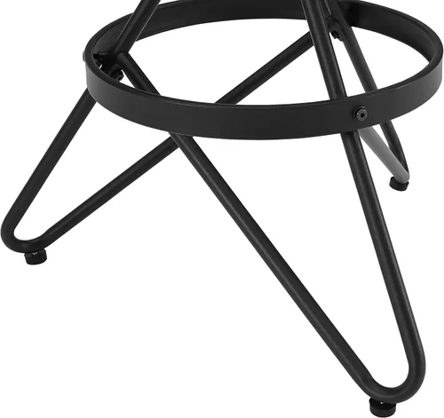 Vista 8 de Crosley Furniture Kalen Taburete giratorio de altura ajustable con asiento de madera, marrón/negro mate