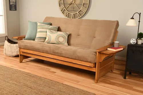 Vista 21 de Kodiak Furniture Futón Phoenix de tamaño completo con acabado de nuez de mantequilla, canadiense