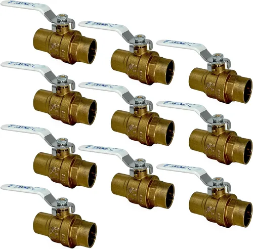 Vista 7 de 1-Pack Válvula de bola de gas recta FIP de 1/2 pulgada, de latón resistente a la oxidación, apertura/cierre de cuarto de vuelta, certificada por CSA
