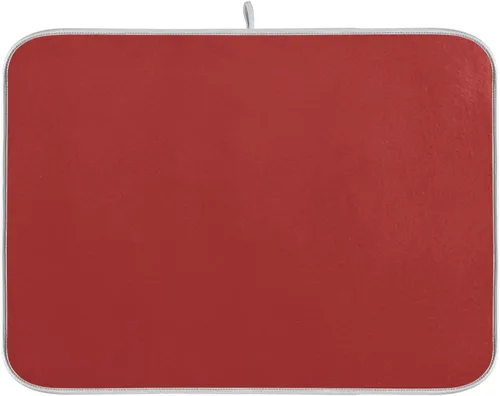 Vista 23 de Tapete de secado de platos pequeño beige XL para platos, accesorios de cocina, mostrador de microfibra, escurridor de platos, resistente al calor