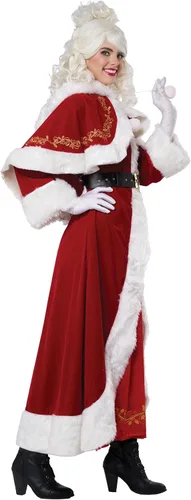 Vista 4 de California Costumes Women's Mrs. Claus Deluxe Adult