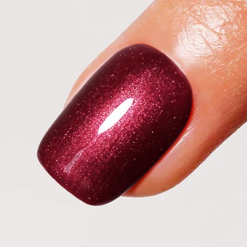 Vista 4 de Esmalte de uñas de gel rojo perla, 0.54 onzas líquidas, botella grande UV/LED, esmalte de gel rojo para primavera y verano