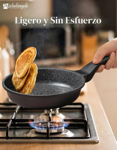 Vista 7 de MICHELANGELO - Sartén antiadherente de 8 pulgadas, sartén para huevos