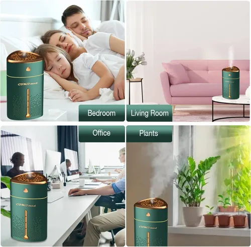 Vista 4 de Humidificador para el hogar, niebla fría de llenado superior de 1 litro para bebés y plantas, humidificador de escritorio USB para dormitorio