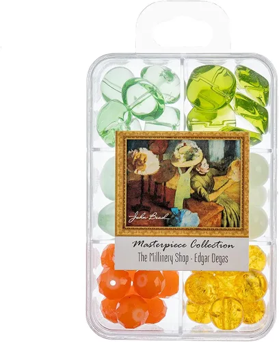 Vista 25 de John Bead Masterpiece Collection - Caja de cuentas de vidrio con mezcla de 3.00 oz A Bar en The Folies-Bergère - Edouard Manet Un bar