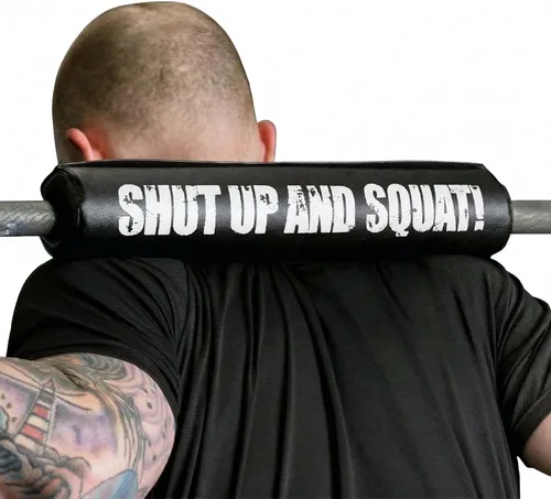 Vista 12 de Dark Iron Fitness Barbell Pad w/Extra Thick Foam Padding, Non-Slip Hook and Loop Closure for Olympic Bars Weight Training Shoulder & Neck Protection
