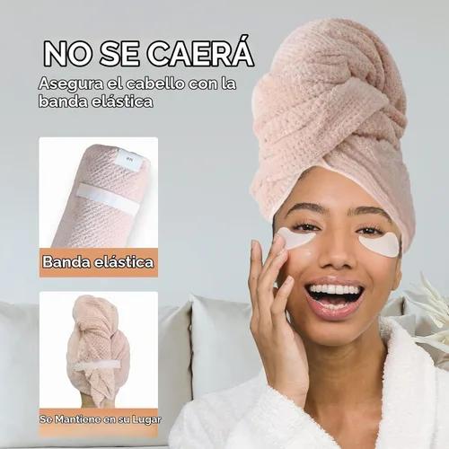 Vista 2 de Chloven Jumbo - Toalla de microfibra grande para cabello grueso para mujer