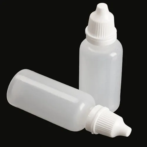 Vista 2 de 10 botellas de gotero líquido de ojo exprimible de plástico LDPE de 1.0 fl oz con tapa a prueba de niños