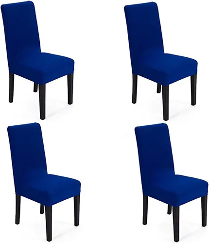 Vista 8 de Funda protectora de tela de elastano elástica extraíble y lavable para silla de comedor (color aguamarina, 6)