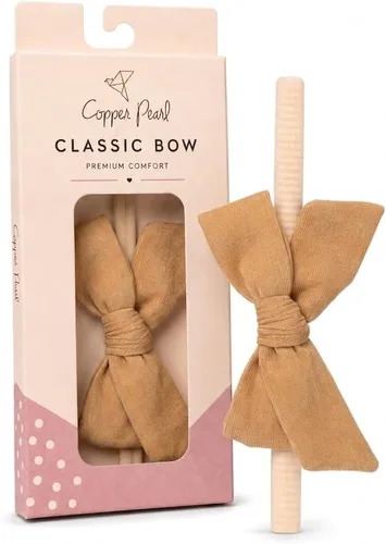 Vista 6 de Copper Pearl Classic Baby Bow Headbands - Limited Collection