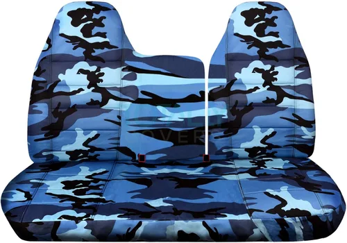 Vista 15 de Totally Covers Compatible con Ford F-150 F-250 1997-1998 Camo Fundas de asiento de camión (banco dividido delantero 40/60) sin reposabrazos/consola